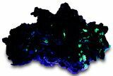 Fluorescent Hyalite Opal on Lustrous Black Tourmaline (Schorl) #322779-4